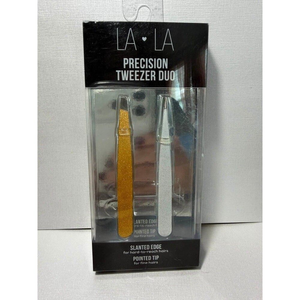 LA•LA Precision Tweezer Duo – Slanted + Pointed Tips
